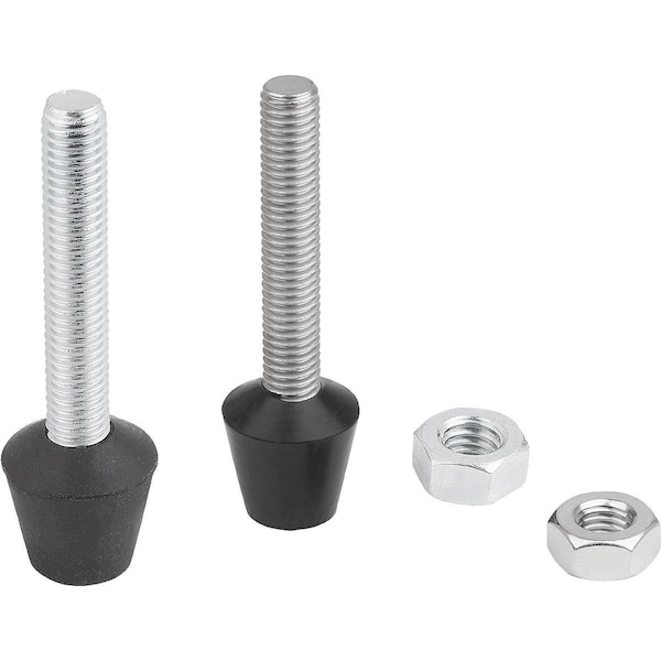 Clamping Spindle With Thrust Pad, M10, L=85, Stainless Steel, Comp:Neoprene